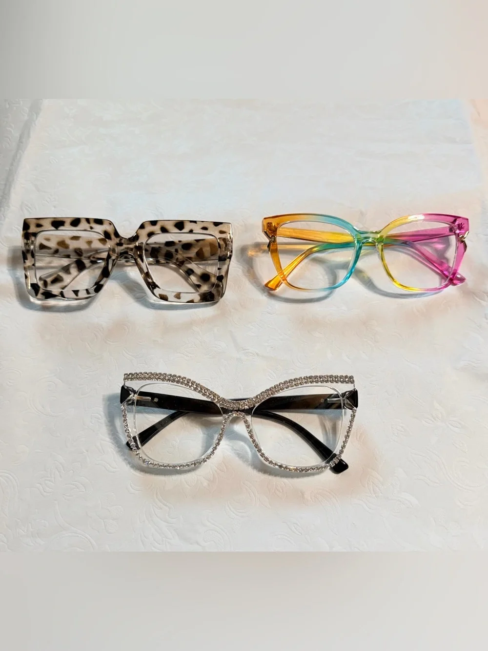 Lot of 3 Clear Non Prescription Fashion Glasses 👓